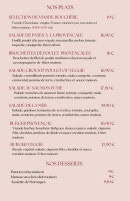 Menu L'Atelier By Vao - Les plats et desserts