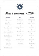 Carte et menu de La Marinière à Frejus — menu à 17,50€