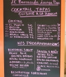 Menu Le Barracuda - Un extrait de la carte 