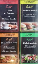 Menu Les boulangeries de Grand Mère - Les formules