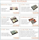 Menu Sushi Pearl - Les plateaux