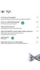 Menu Amici - Les plats suite