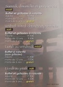 Menu Asia - les buffets
