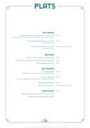 Menu Auberge de la Rade - Les plats