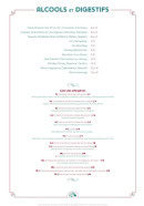 Menu Auberge de la Rade - Les alcools et digestifs