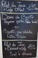 Menu L'Équipage - L' ardoise du jour