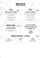 Menu L’exicurien - Les menus