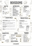 Menu L’exicurien - Les boissons