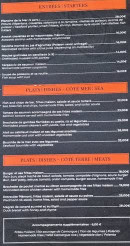 Menu La P'tite Moulerie - Les entrées et plats