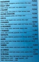 Menu Le Belouga - Pizzas suite