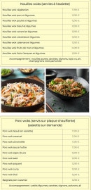 Menu Le Saïgon New - Les nouilles woks et porc woks