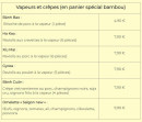 Menu Le Saïgon New - Les vapeurs et crêpes
