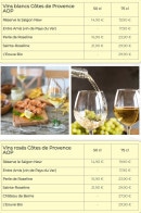 Menu Le Saïgon New - Les vins blancs et vins rosés