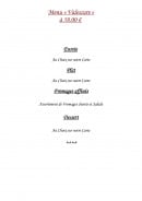 Menu Les Pins Parasols - Menu valescure
