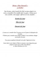 Menu Les Pins Parasols - Menu pins parasols