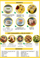Menu Petite Hainan - Les desserts sur commande et boissons