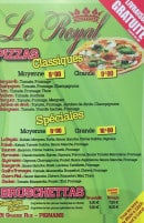 Menu Le Royal - Pizzas et bruschettas 