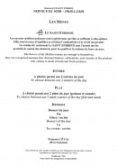 Menu Le Saint Endréol - Les menus 