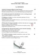 Menu Le Saint Endréol - Les desserts 