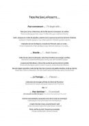Menu L'Empreinte by Fabricio - Le menu 