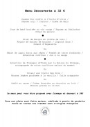 Menu L'Agape - Menu découverte