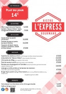 Menu L'express - Les entrées, salades, ...