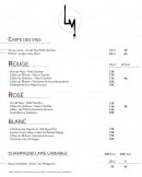 Menu La maison - Les vins