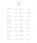 Menu Milano - Pizzas