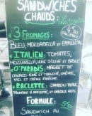 Menu O' Paradis du Goût - Exemple de menu