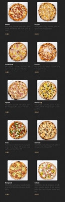 Menu Pizza Cosy - Les pizzas suite