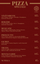 Menu Slice - Les pizzas spéciales