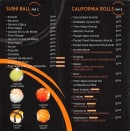 Menu Sushi ball - Sushi ball et california rolls