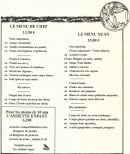 Menu Xuan - Les menus