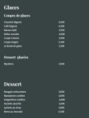 Carte et menu de Le Saïgon à Orange — Glaces et desserts