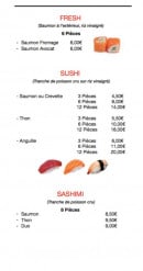 Menu Yoki - Fresh, sushi et sashimi 