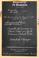 Carte et menu de Brasserie Saint Romain à Saint Romain en Viennois — Un exemple de menu du jour