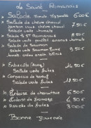 Carte et menu de Le Bistrot Des Romains à Saint Romain en Viennois — Exemple de menu