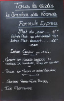 Carte et menu de Le Comptoir des Voconces à Vaison la Romaine — Un exemple de menu du jour