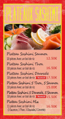 Menu Allo'Sushi84 - Plateaux  sashimis