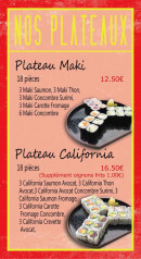 Menu Allo'Sushi84 - Plateau makis , Californias