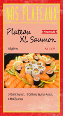 Menu Allo'Sushi84 - Plateau xl saumpns