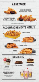 Menu Carl's Jr. - Les à partager, accompagnements, ...