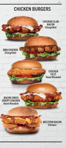 Menu Carl's Jr. - Les chiken burgers