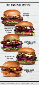 Menu Carl's Jr. - Les big angus burgers