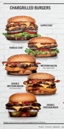 Menu Carl's Jr. - Les chargrilled burgers