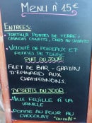 Menu Le patio - Menu 15€