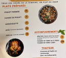 Carte et menu de Rotisserie Sandwicherie à Pertuis — Les plats, accompagnements et traiteur