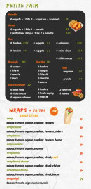 Menu L'atelier a Pizza 84 - Petite faim et wraps