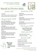 Menu L&B Café Comptoir - Un exemple de menu du jour