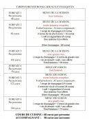 Menu La Petite Maison de Cucuron - Les tarifs forfaits